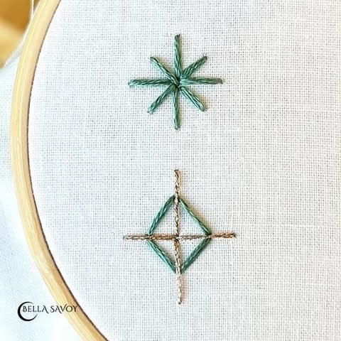 star stitch and diamond cross stitch