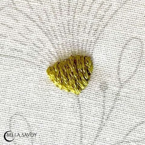 receptacle of a flower embroidery design for this satin stitch tutorial