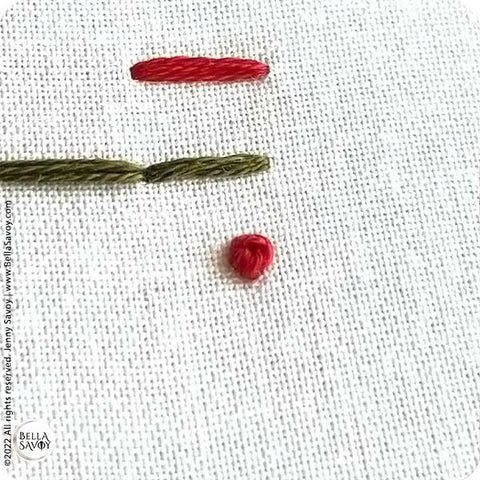 cute little red french knot