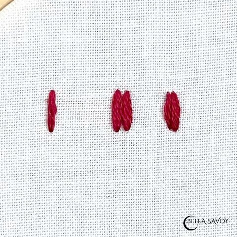 single seed stitch and 2 grouped seed stitches