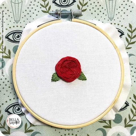 finished woven wheel rose