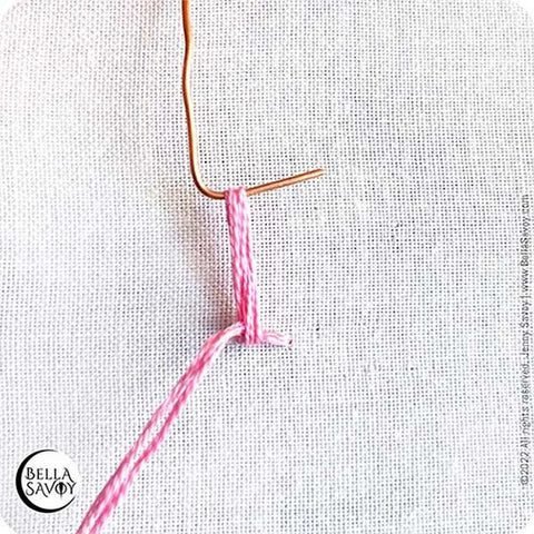 thread looped over a hook