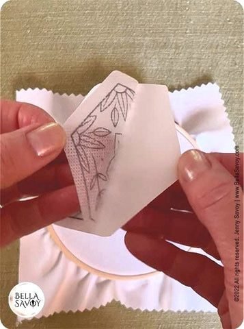 peeling an embroidery sticker