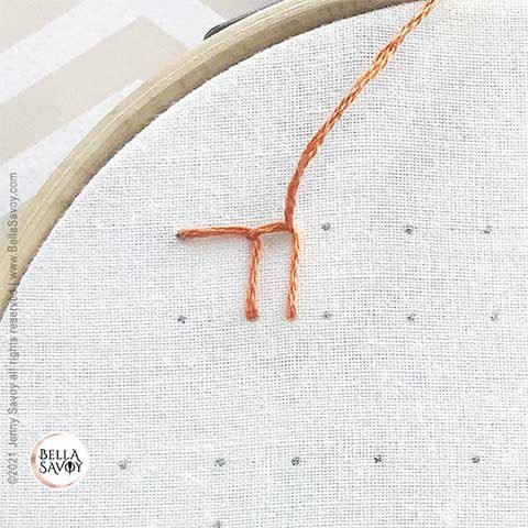 two blanket stitches