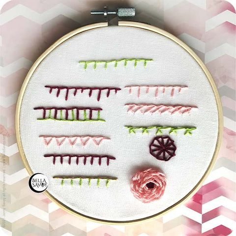 10 easy blanket stitch variations on hooped fabric