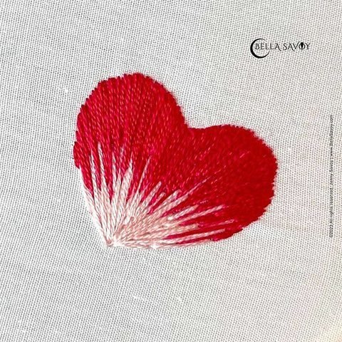 long and short filled heart