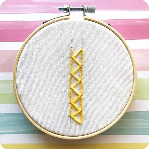 feather stitch variation 2: closed feather stitch