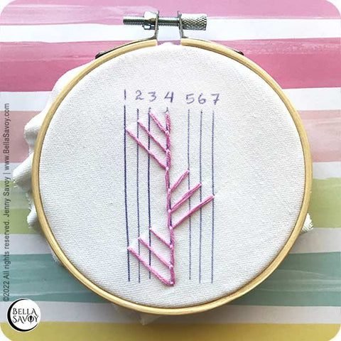 maidenhair feather stitch variation