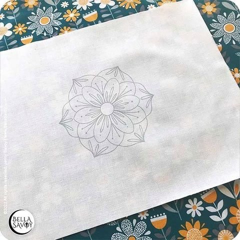 mandala pattern printed on fabric