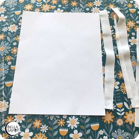 fabric trimmed on the side